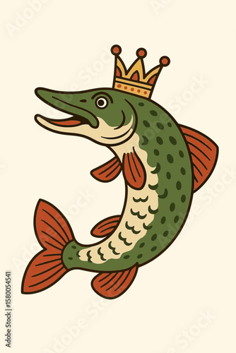 Talking pike from Slavic fairy tales