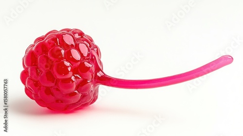 Vibrant red raspberry-shaped candy