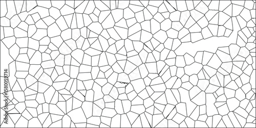 Abstract voronoi diagram vector illustration with irregular polygons representing a geometric pattern and design element