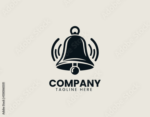 Dynamic Business Bell Alert Notification Service Company Vector Logo Design