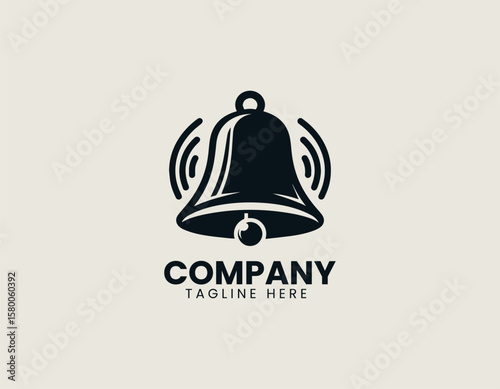 Dynamic Business Bell Alert Notification Service Company Vector Logo Design
