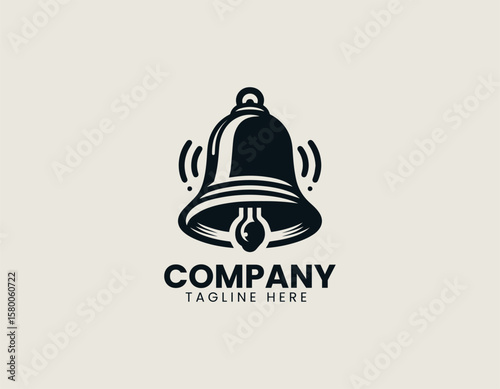 Dynamic Business Bell Alert Notification Service Company Vector Logo Design
