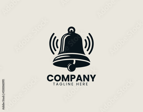 Dynamic Business Bell Alert Notification Service Company Vector Logo Design