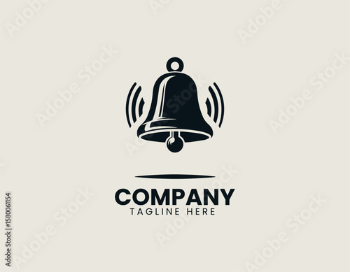 Dynamic Business Bell Alert Notification Service Company Vector Logo Design