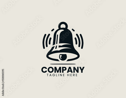Dynamic Business Bell Alert Notification Service Company Vector Logo Design
