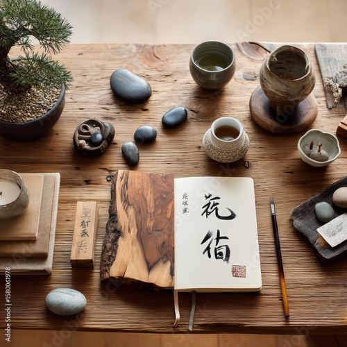 Artistic Workspace with Japanese Style