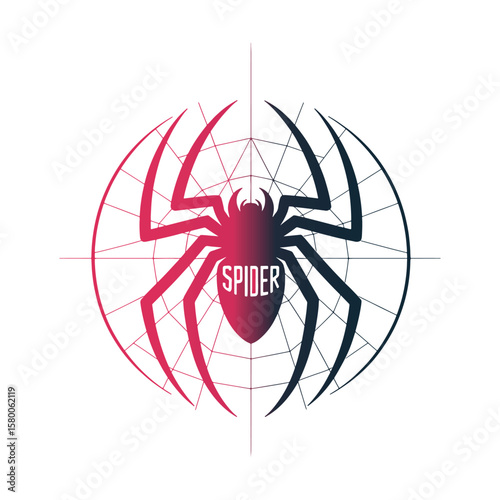 Unique spider logo Modern and minimalist vector and abstract logo