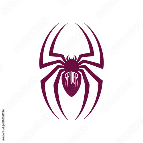 Unique spider logo Modern and minimalist vector and abstract logo