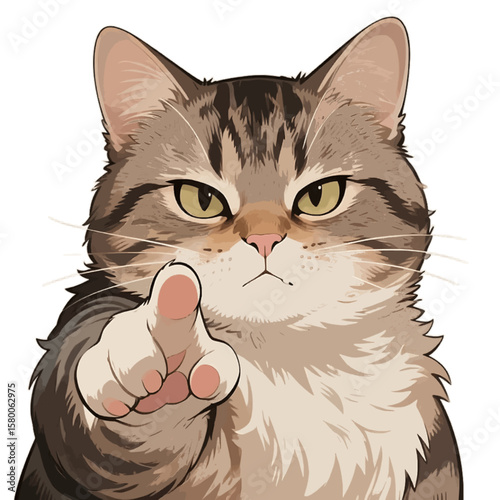 Happy kitten with big yellow eyes, a cute domestic pet portrait