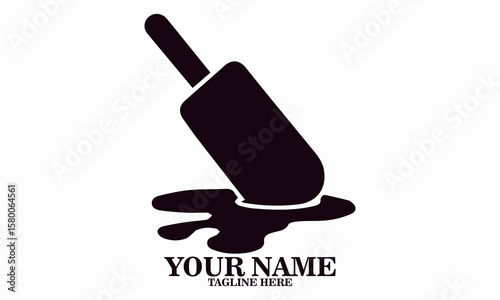 Popsicle ice cream icon. Popsicle with Sparkles vector illustration, popsicle ice cream logo design and ice cream popsicle isolated on white background