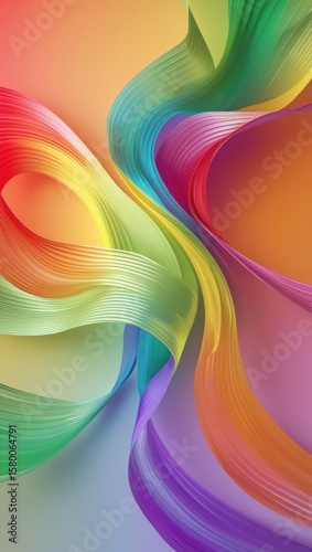 Vibrant Abstract Rainbow Swirls