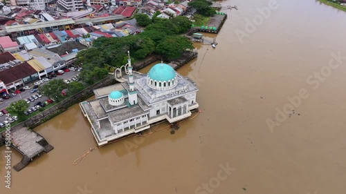 Beautiful floating mosque Kuching, Sarawak, Malaysia