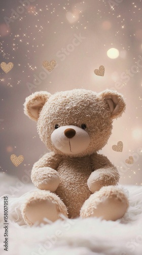 Cozy Soft Teddy Bear with Gentle Atmosphere
