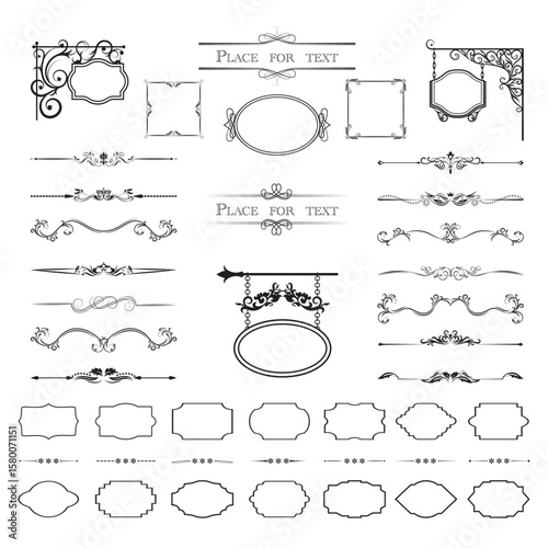 calligraphic design elements and page decoration