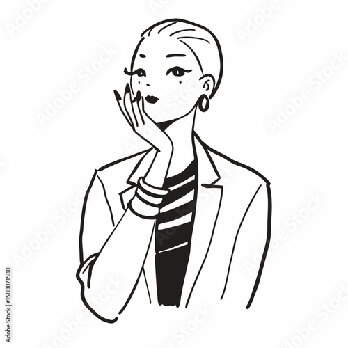 vector illustration of a girl 