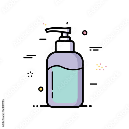 Purple and Teal Pump Bottle Icon