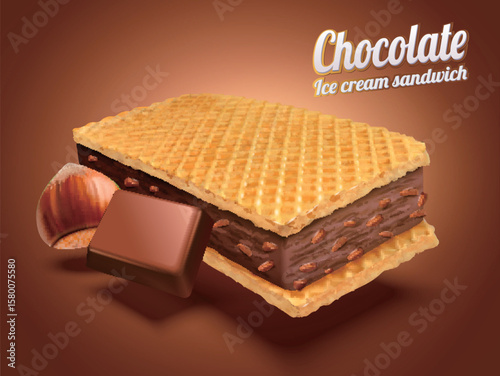 chocolate bar on white background