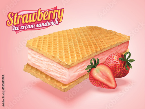 waffles with strawberries