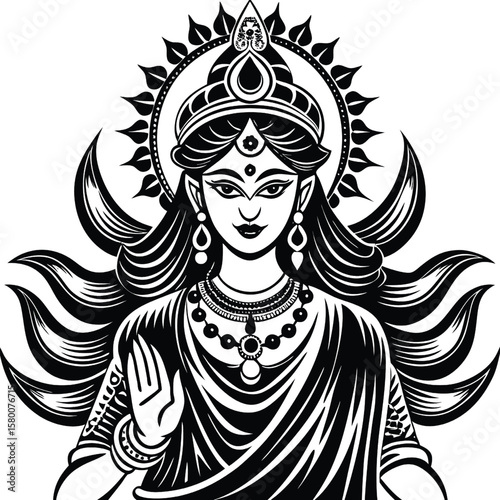 hindu god cartoon illustration