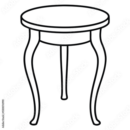 Illustration of a bedside table isolated on transparent background