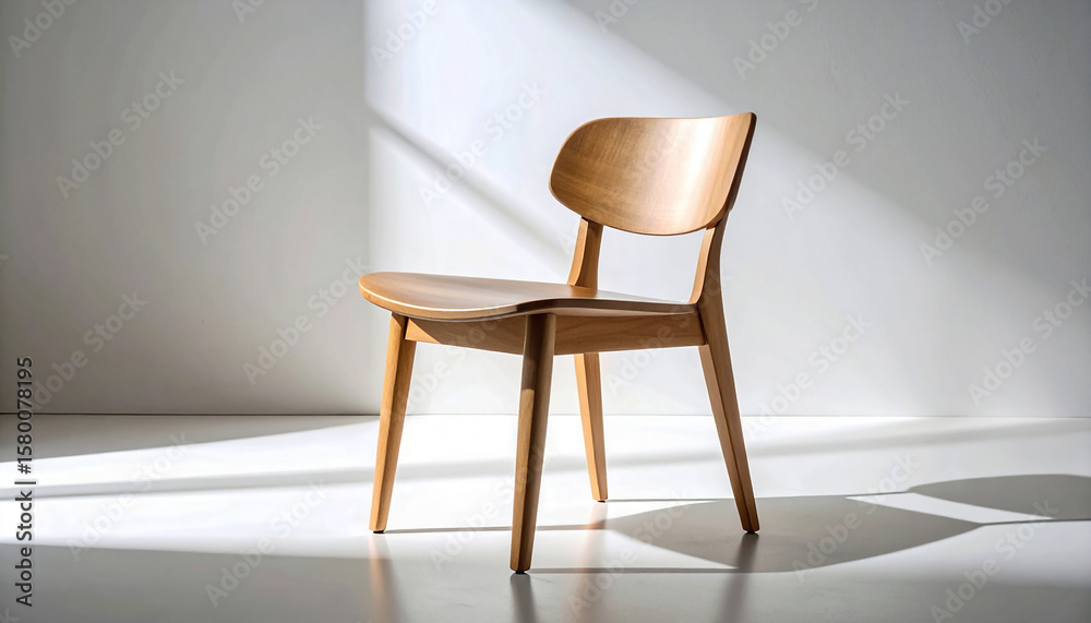 Obraz premium Wooden chair furniture design interior home decor