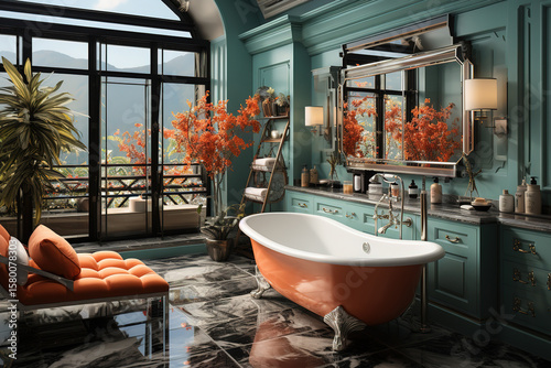 Wonderful Small bathroom decorated in modern style