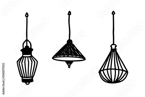 Hanging lamps showcase modern interior design style