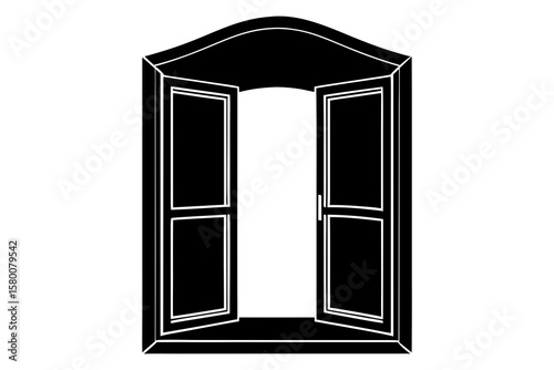 Open window graphic, inviting light and fresh air