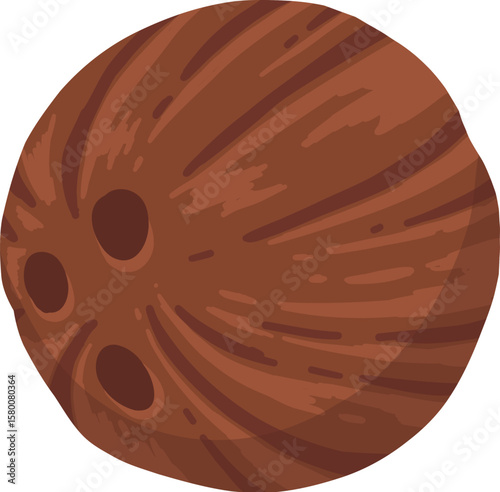 Cartoon nut design. Nut snacks frame, coconut frame of polygon shape flat vector illustration. Nuts border