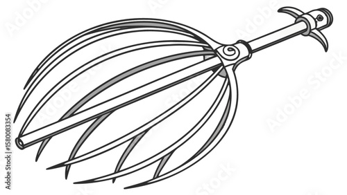 Download vector image of a medieval weapon design for fantasy art and historical illustrations resources online