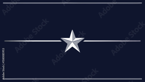 Bright blue glossy star vector illustration on a black background