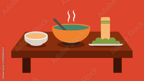 A warm brown coffee icon with steaming hot espresso and a saucer, perfect for a cafe breakfast illustration
