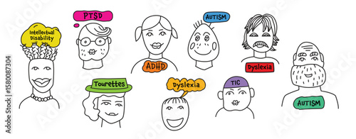 Human minds and experiences diversity. Inclusive, understanding society.