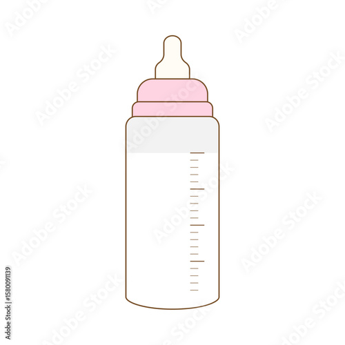 シンプルな哺乳瓶のイラスト素材