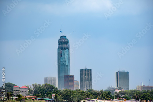 Canvastavla Abidjan's tallest tower under construction - View of the Plateau, Ivory Coast