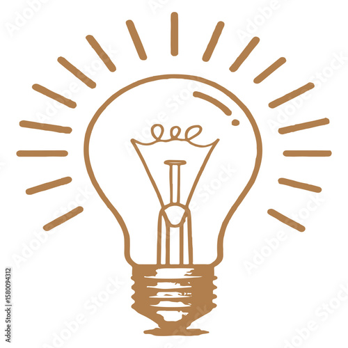 This illustration depicts a hand holding a bright lightbulb, symbolizing an innovative concept or a powerful new idea