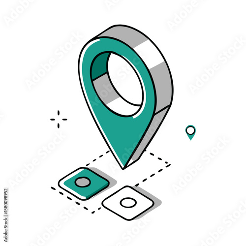 Location pin icon for GPS apps, delivery services, travel blogs, city maps, mobility tools, office contact visuals, and real estate directories