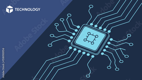 Abstract Technology Circuit Board Design for Modern Innovation and Engineering