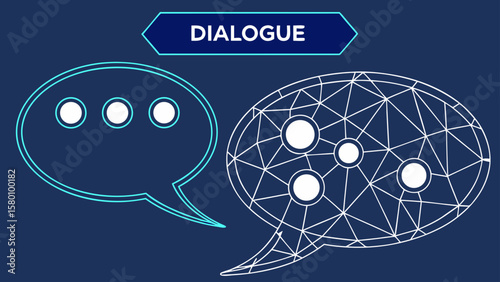 Open Communication Speech Bubbles Illustrating Dialogue and Network Conversation