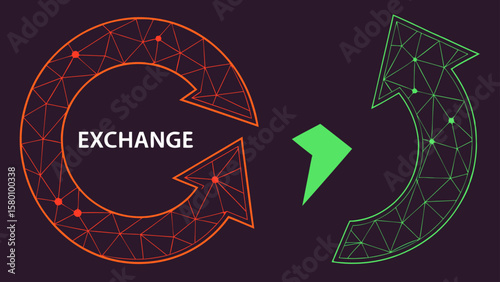 Circular Flow Abstract Arrow Cycle Graphic for Exchange, Recycling, and Connection Concepts
