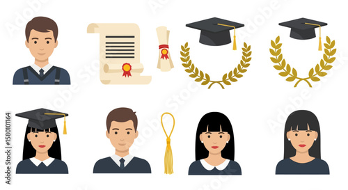 Vector Illustration of a Smiling Young Man in Formal Attire