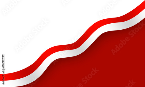 Red and White Corner Borders