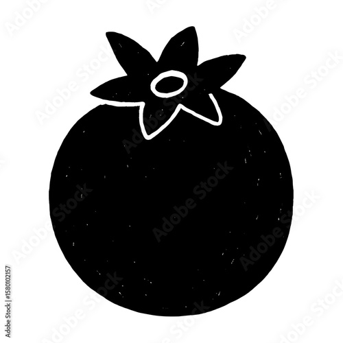 Simple tomato sketch illustration vector