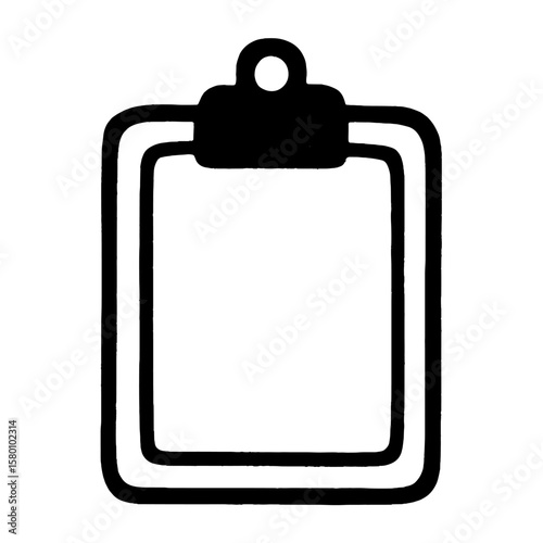 Minimal clipboard outline icon vector