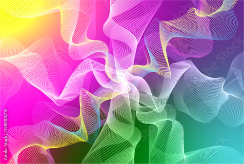 Modern Line Wave Abstract Background