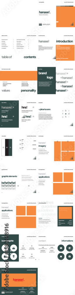 Naklejka premium Hanase - Cosmetics & Skincare Brand Guideline