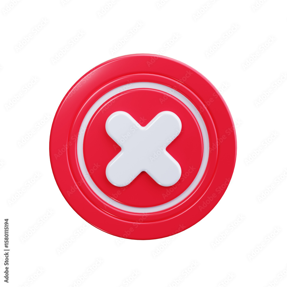 Obraz premium cross 3d render icons