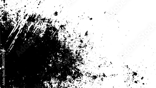 Grunge vector background with dirty distressed texture scratches and stains in black and white perfect for vintage overlays posters and retro design elements.