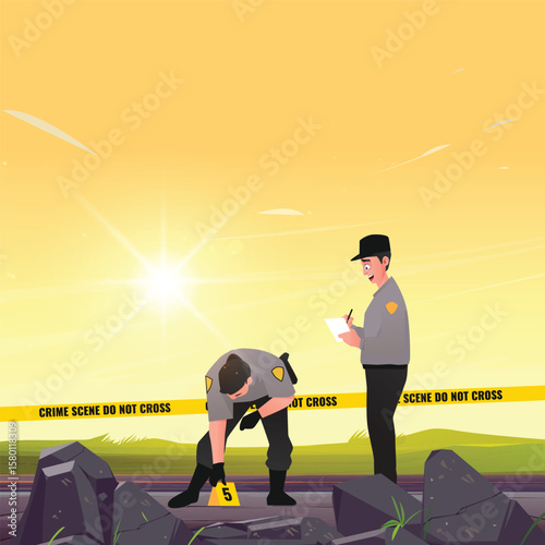 Police are investigating the crime scene footage