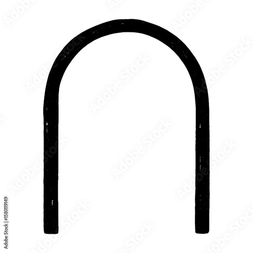 Simple black arch shape vector